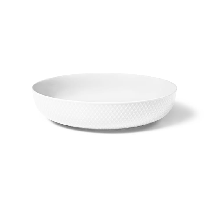 Rhombe Serveringsskål Ø28 cm - Hvit - Lyngby Porcelæn