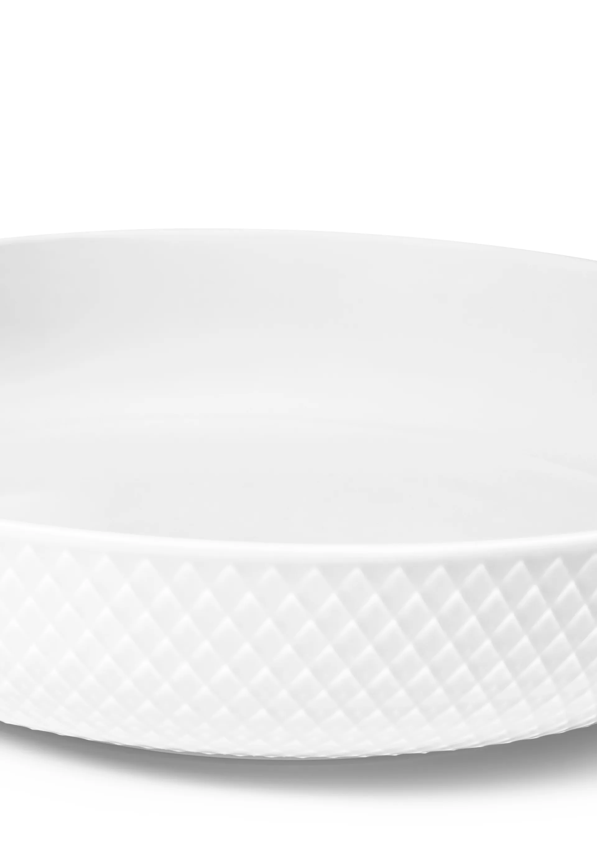 Rhombe Serveringsskål Ø28 cm, Hvit Lyngby Porcelæn