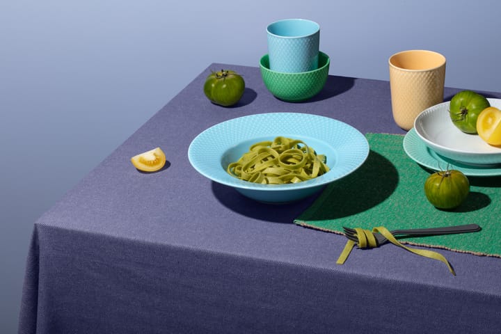 Rhombe tallerken Ø 21 cm, Aqua Lyngby Porcelæn