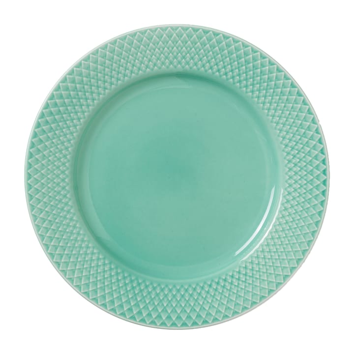 Rhombe tallerken Ø 21 cm - Aqua - Lyngby Porcelæn