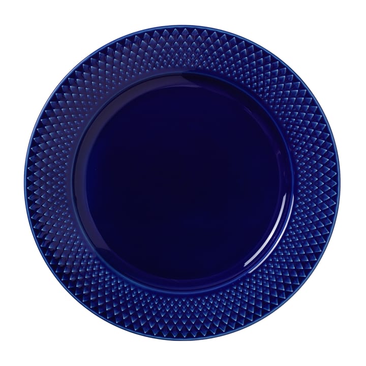 Rhombe tallerken Ø 23 cm - Mørkeblå - Lyngby Porcelæn