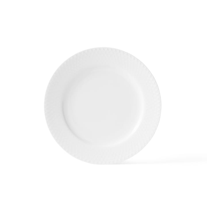 Rhombe tallerken hvit - Ø 21 cm - Lyngby Porcelæn