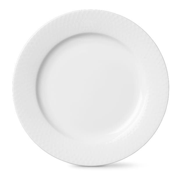 Rhombe tallerken hvit - Ø23 cm - Lyngby Porcelæn