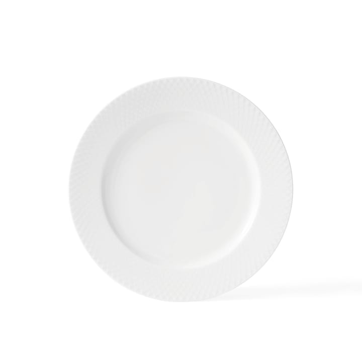 Rhombe tallerken hvit - Ø 27 cm - Lyngby Porcelæn