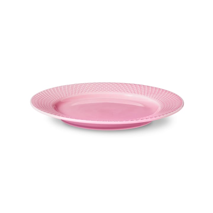 Rhombe tallerken rosa - 21 cm - Lyngby Porcelæn