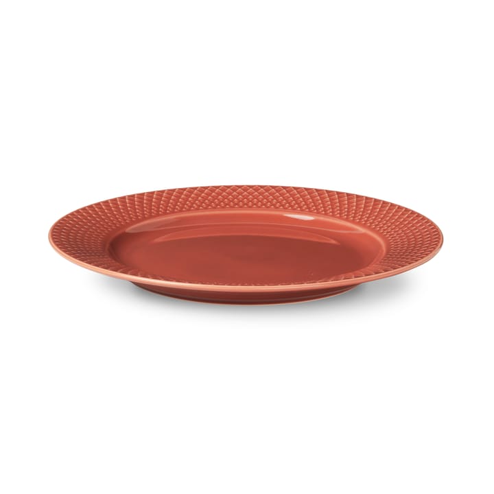 Rhombe tallerken terrakotta - 23 cm - Lyngby Porcelæn