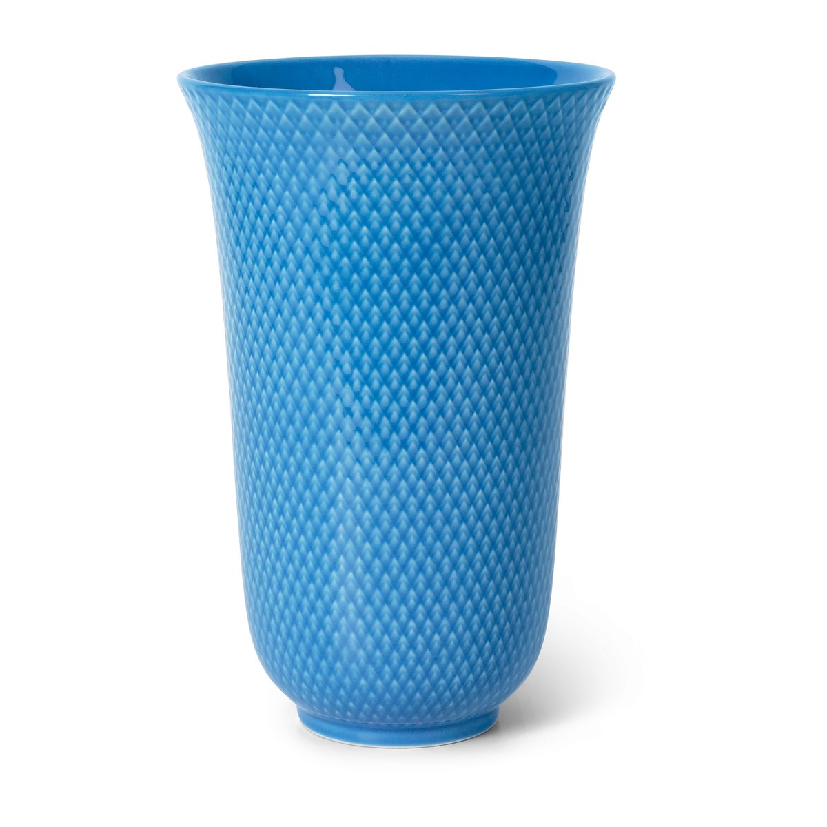 Lyngby Porcelæn Rhombe vase 20 cm Blå | Skandinavisk Design | Vaser | Blå