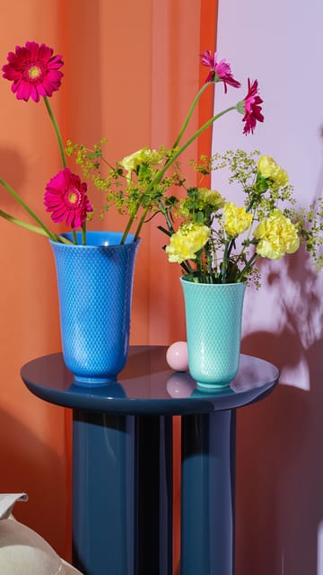 Rhombe vase 20 cm - Blå - Lyngby Porcelæn