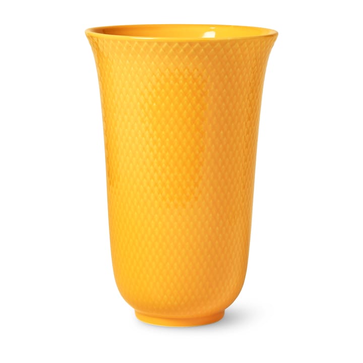Rhombe vase 20 cm - Gul - Lyngby Porcelæn