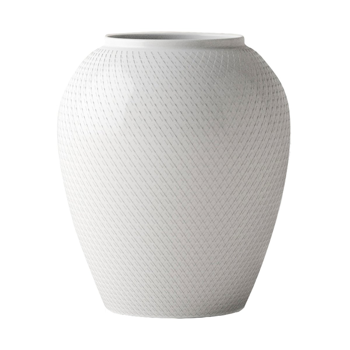 Bilde av Lyngby Porcelæn Rhombe vase Ø 215 cm Hvit