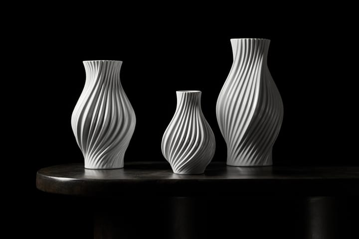 Twist vase 18 cm, Hvit Lyngby Porcelæn