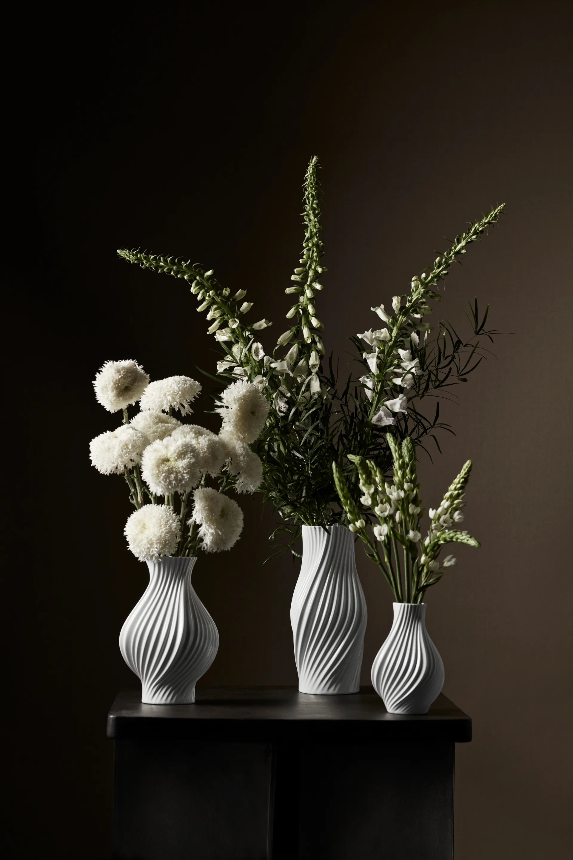 Twist vase 25 cm, Hvit Lyngby Porcelæn