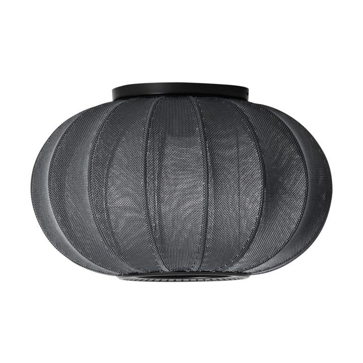 Knit-Wit 45 Oval vegg- og taklampe - Black - Made By Hand