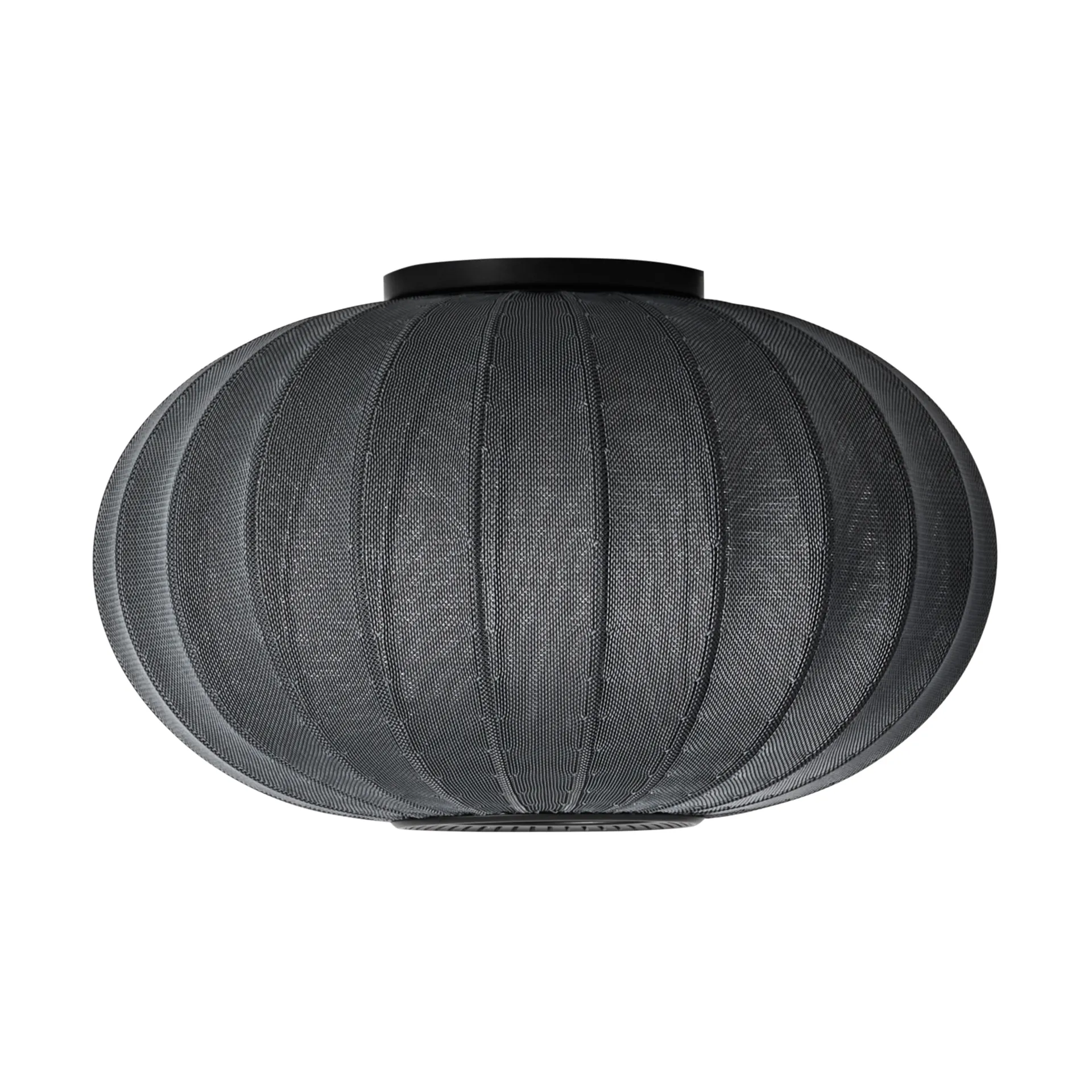 Knit-Wit 57 Oval vegg- og taklampe, Black Made By Hand