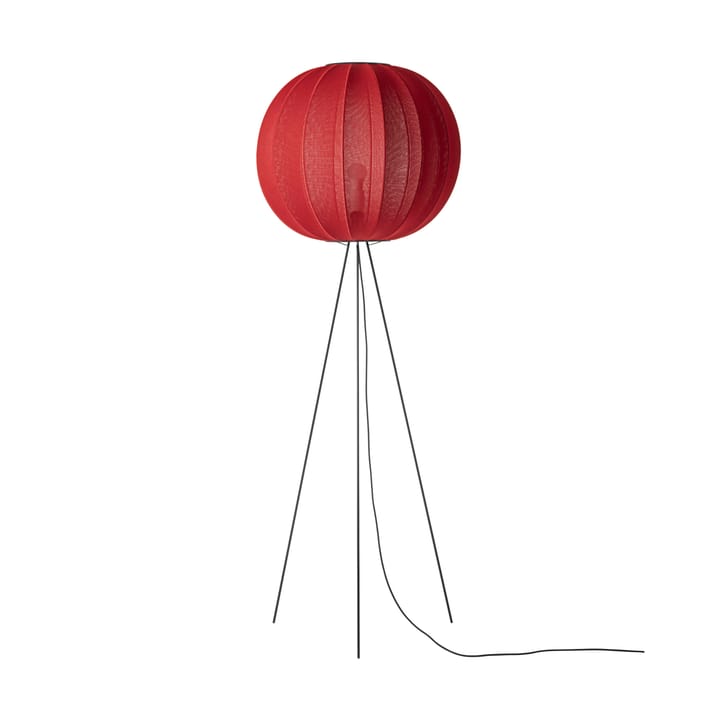 Knit-Wit 60 Round High gulvlampe - Maple red - Made By Hand