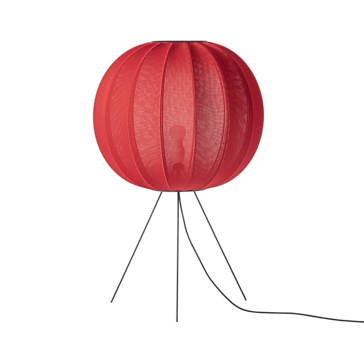 Bilde av Made By Hand Knit-Wit 60 Round Medium gulvlampe Maple red