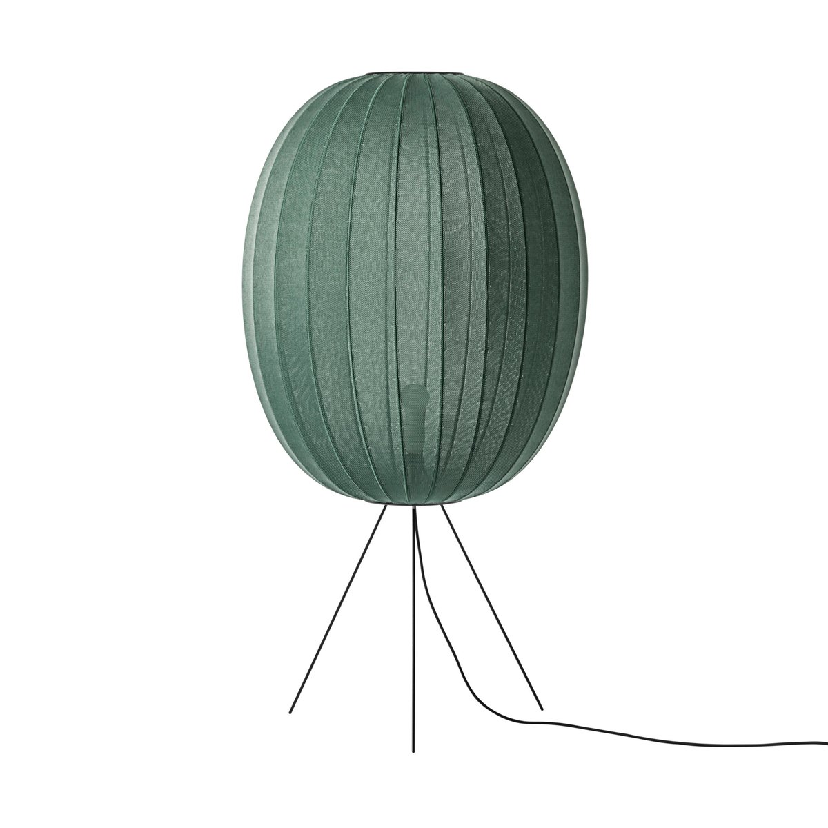 Bilde av Made By Hand Knit-Wit 65 High Oval Medium gulvlampe Tweed green