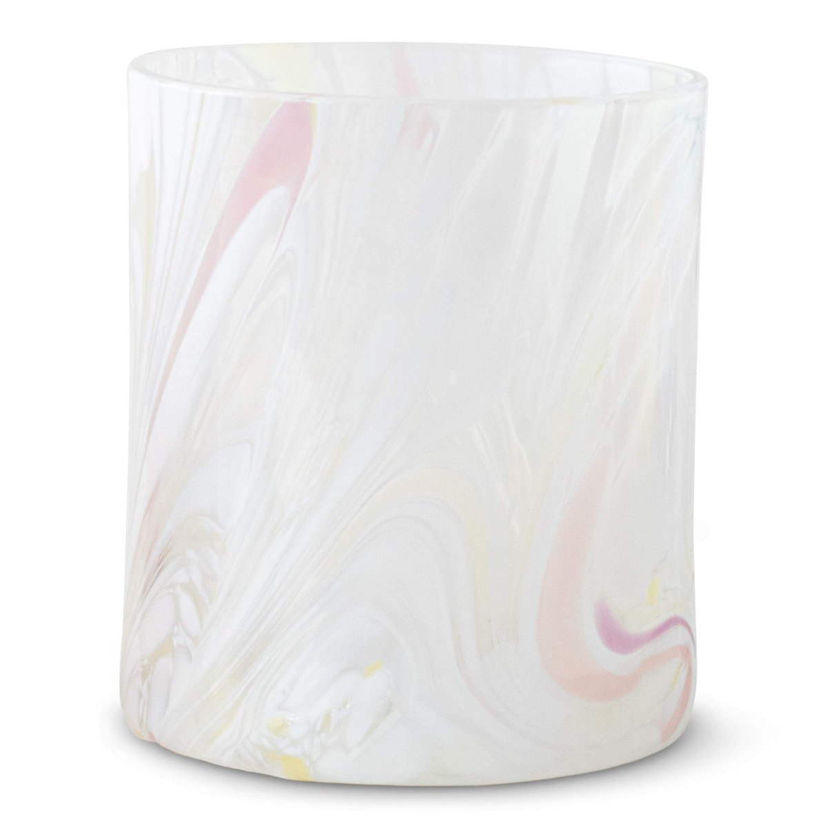 Magnor - Swirl drikkeglass/lykt 35 cl hvit multi