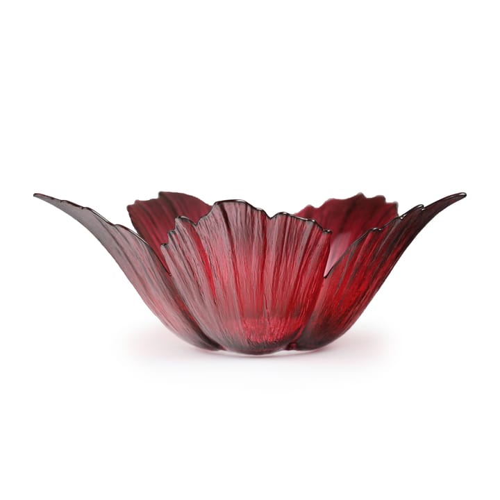 Fleur glasskål rødrosa - stor Ø 23 cm - Målerås Glasbruk