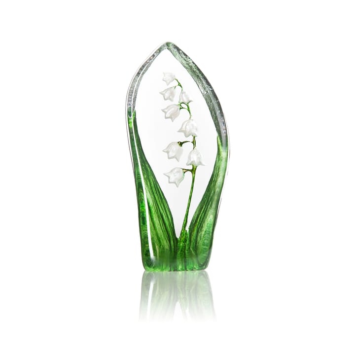 Liljeikonvalj glasskulptur - Hvit - Målerås Glasbruk