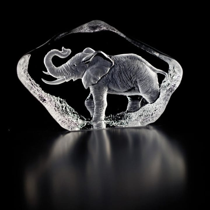 Wildlife glassminiatyr elefant - glass - Målerås Glasbruk