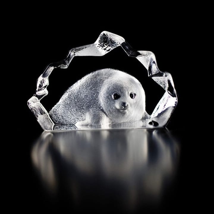 Wildlife glassminiatyr sel - glass - Målerås Glasbruk