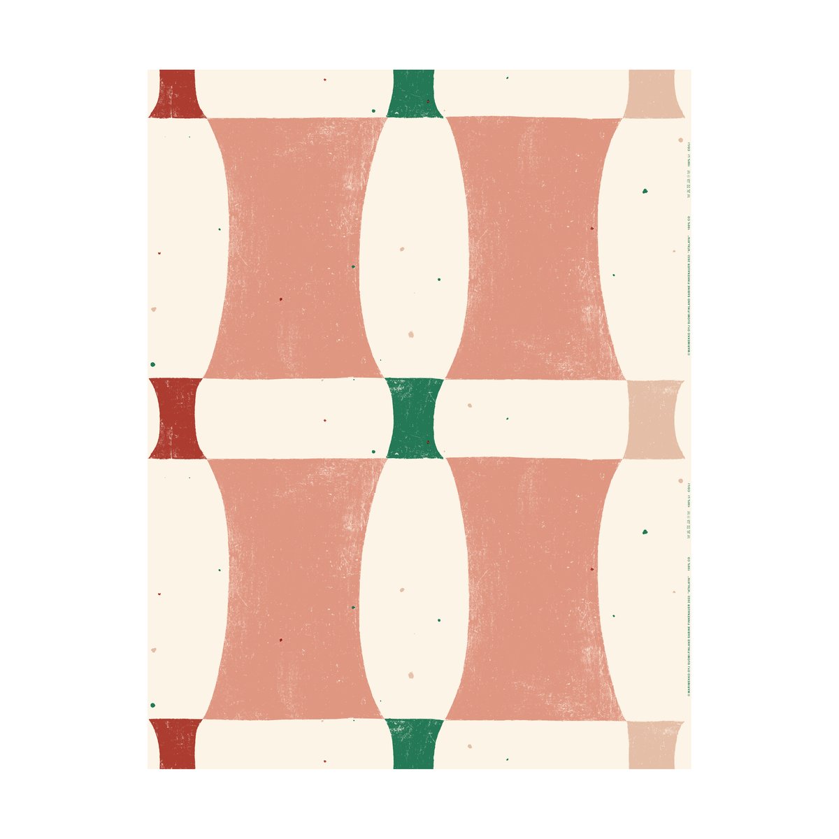 Bilde av Marimekko Atalaya tekstil bomull Cotton-peach-red