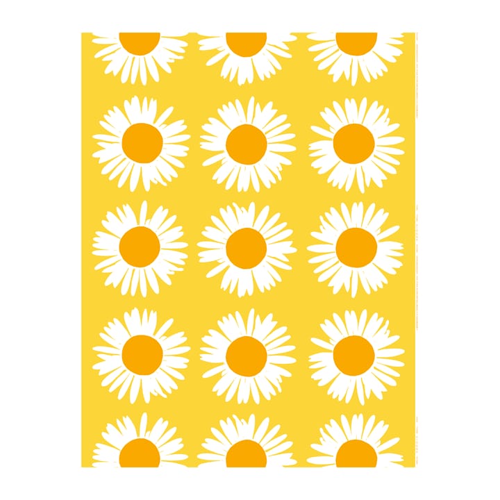 Auringonkukka bomullsstoff - Gul-hvit - Marimekko