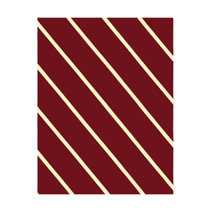 Basso bomullsstoff - Wine red-creme - Marimekko