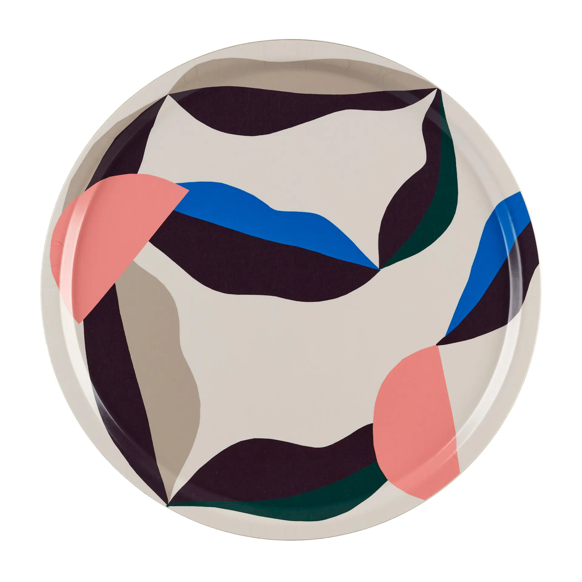 Berry Brett Ø 46 cm, Natural white-blue-powder Marimekko