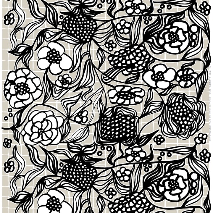 Floristi voksduk - Beige-svart-hvit - Marimekko