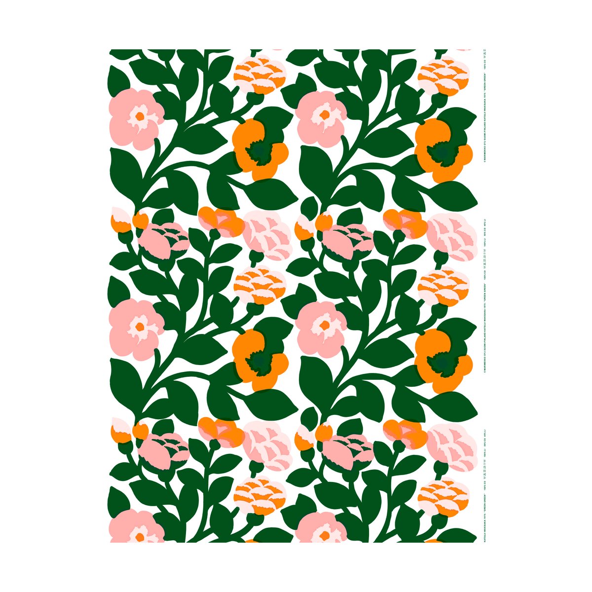 Bilde av Marimekko Green green stoff Grønn-oransje