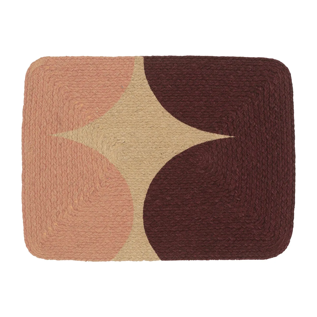 Härkä Jute Spisebrikke, Jute-burgundy-peach Marimekko