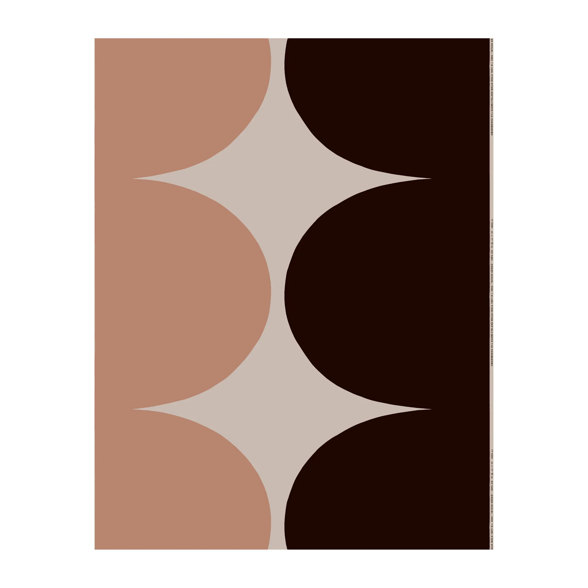 Härkä Linstoff, lin-burgundy-pink Marimekko