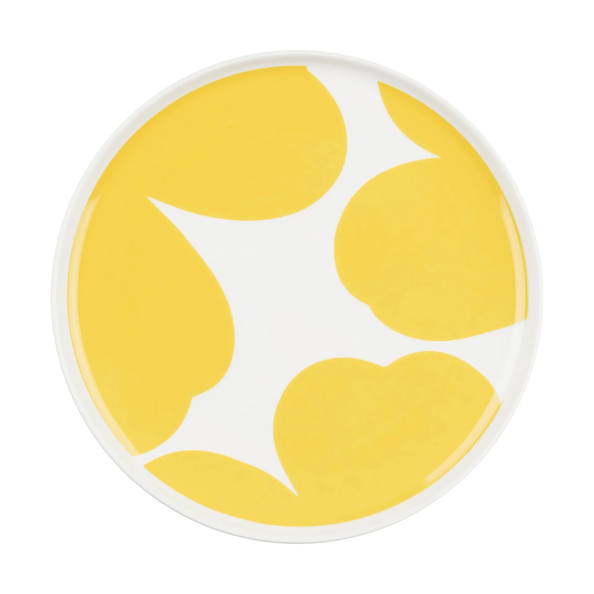Iso Unikko asjett Ø20 cm, White-spring yellow Marimekko