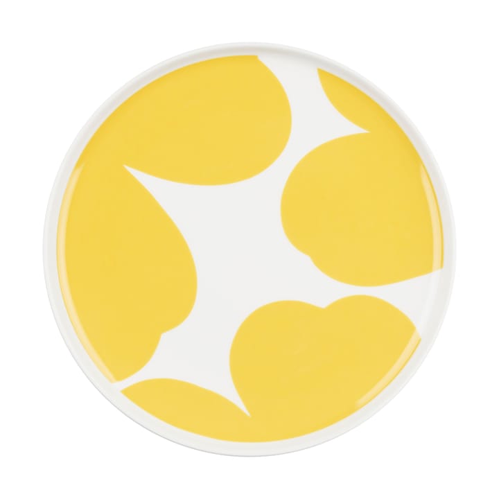 Iso Unikko asjett Ø20 cm - White-spring yellow - Marimekko