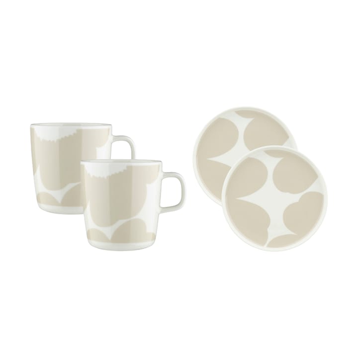 Iso Unikko frokostsett 4 deler - White-straw - Marimekko