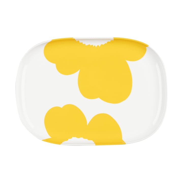 Iso Unikko serveringsfat 25x36 cm - White-spring yellow - Marimekko