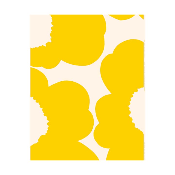 Iso Unikko stoff bomullssateng, Cotton-spring yellow Marimekko