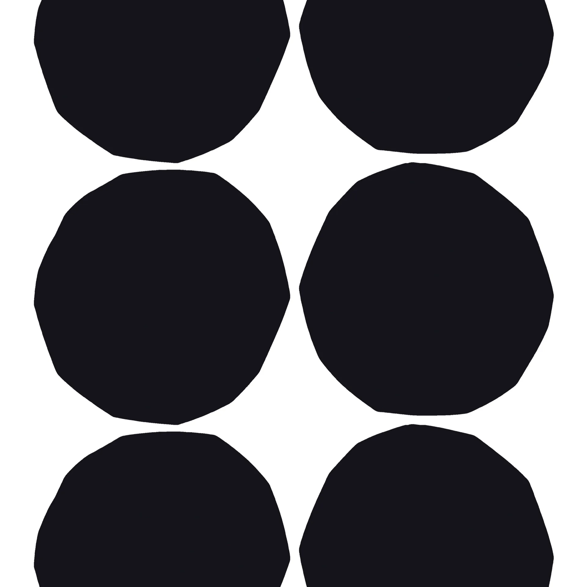 Isot Kivet stoff, svart-hvitt Marimekko