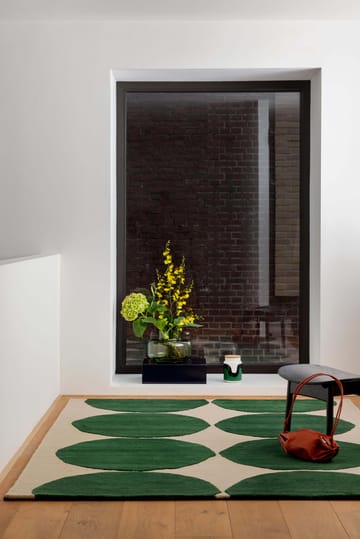 Isot Kvitet ullteppe - Green, 140x200 cm - Marimekko