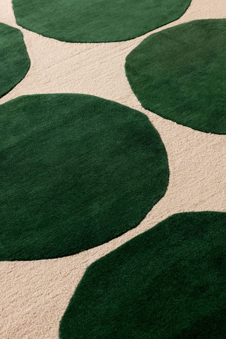Isot Kvitet ullteppe, Green, 200x280 cm Marimekko