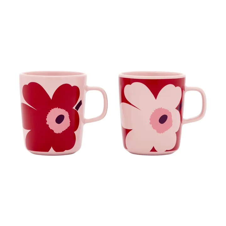 Juhla Unikko kopp 25 cl 2-stk. - Pink-ttranebær-plomme - Marimekko