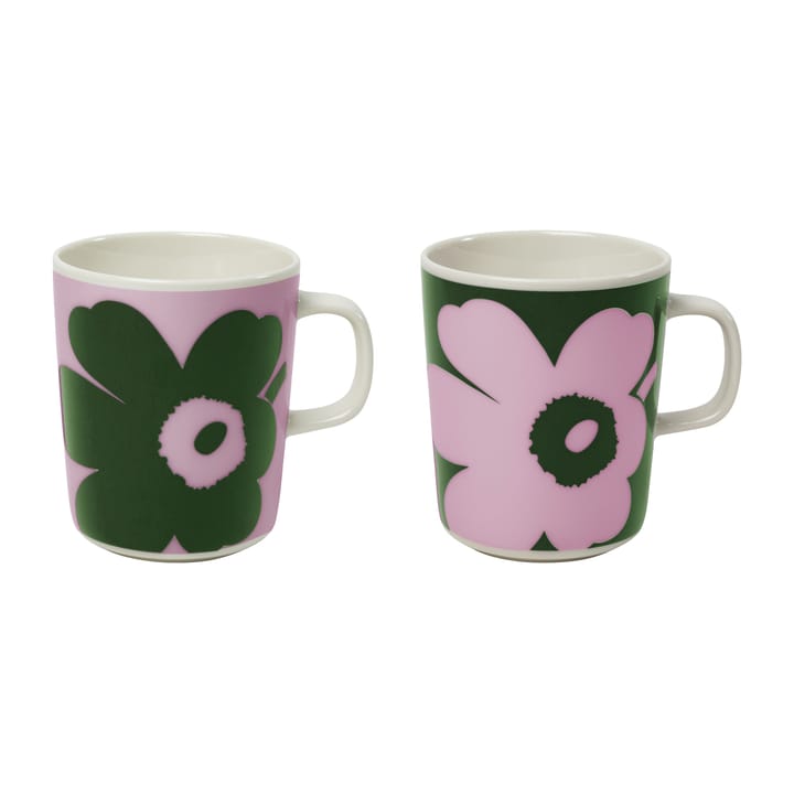 Juhla Unikko kopp 25 cl 2-stk., Rosa-grønn Marimekko