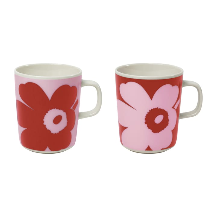 Juhla Unikko kopp 25 cl 2-stk., Rosa-rød Marimekko