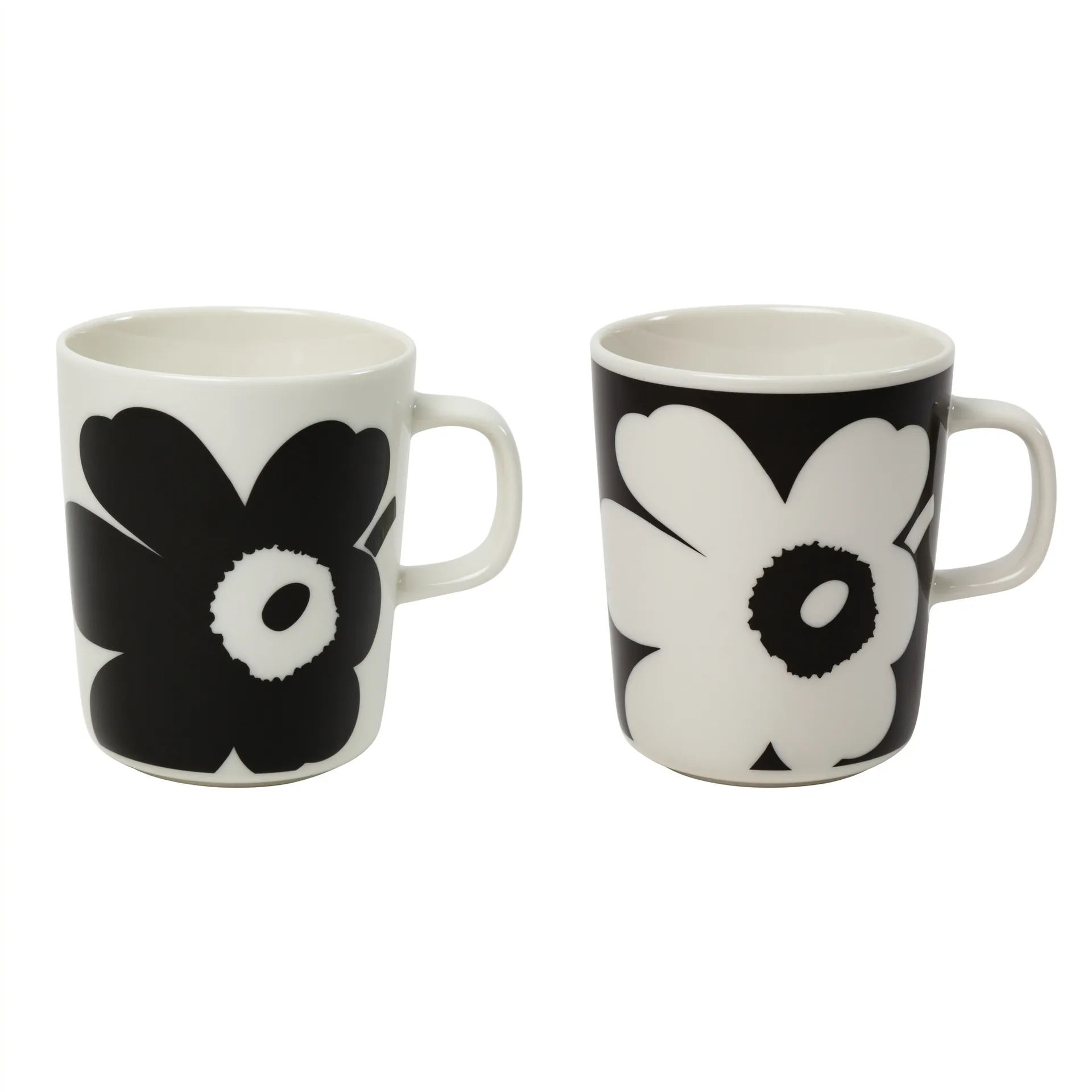 Juhla Unikko kopp 25 cl 2-stk., Svart-hvit Marimekko