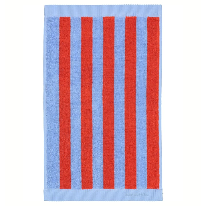 Kaksi Raitaa håndkle blå-rød - 30x50 cm - Marimekko