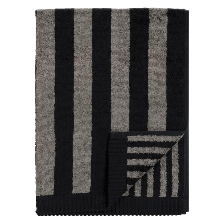 Kaksi Raitaa håndkle grå-svart - 50x100 cm - Marimekko