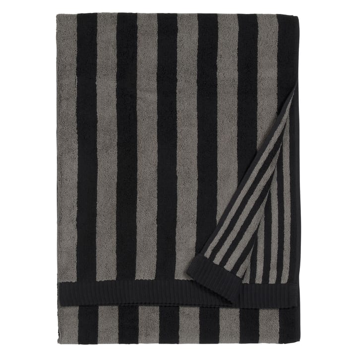 Kaksi Raitaa håndkle grå-svart - 75x150 cm - Marimekko
