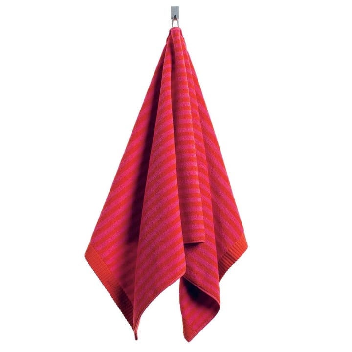 Kaksi Raitaa håndkle rødt, Håndkle Marimekko